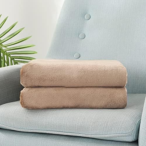TASTHROW Weiche Fleecedecke für Wohnzimmer, Soft und Warm Tagesdecke, perfekt für Familie und Gäste (Rosa, 130x180cm)