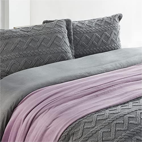BEDSURE Wohndecke Warm Grau - Weich, Fleecedecke für Frauen, Couch Überwurf 150x200cm