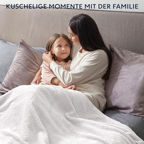 Dreamzie - Flauschig Fleecedecke 100% Polyester - Weicher Haptik - Lila - Kuscheldeko für Sofa und Bett - Großformat 130
