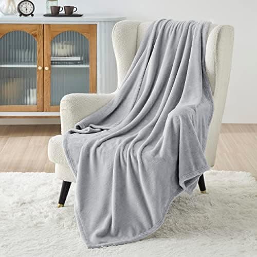 BEDSURE Wohndecke Warm Grau - Weich, Fleecedecke für Frauen, Couch Überwurf 150x200cm