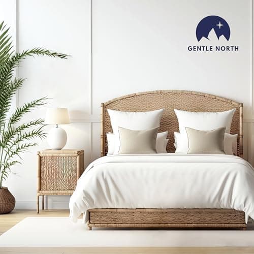 Gentle North Kopfkissen (40x40 cm) - 2er Set - Weiß für Bett und Deko - Ökotex - Waschbar - Reißverschluss für Füllung