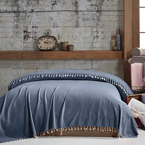 Mixibaby Tagesdecke Anthrazit 220x240 LuxTouch 100% Baumwolle