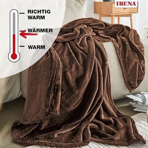 Ibena Kuscheldecke Olbia - flauschig, warm & waschbar, ideal für Kinder im Rose Farbton OEKO-TEX STANDARD 100  
Ibena Ku