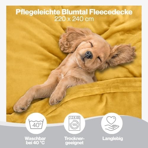 Blumtal wohndecke Anthrazit - flauschig - Oeko-TEX zertifiziert - 130x150 cm - Couch & Wohnzimmernutzung - Fliesdecke -