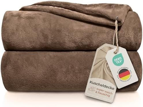 Gräfenstayn® Kuscheldecke flauschig & super weich - hochwertige Fleecedecke als Wohndecke & Tagesdecke - Overlap-Decke f