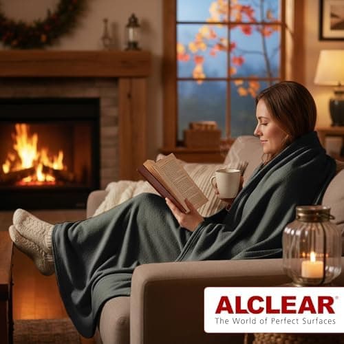ALCLEAR Schokobraun Fleecedecken 130x160 cm, über 200 g/m2, SOFAGEDECKE DECKE Wohndecke Picknickdecke OEKO-TEX