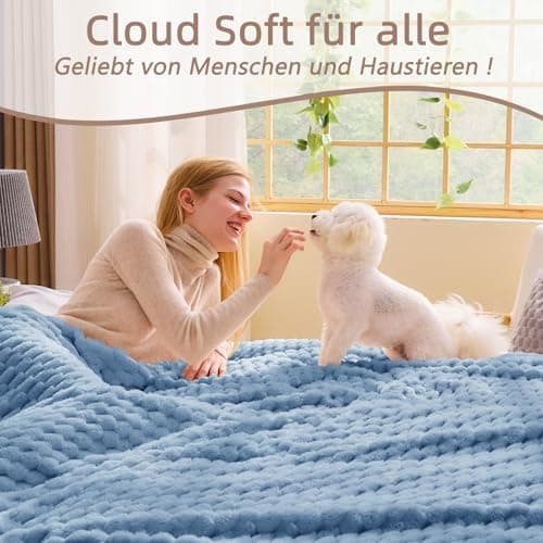 Vielit Ultraweiche Kuscheldecke Flauschig Rot – Warme & Gemütliche Couch & Sofadecke, Atmungsaktiv & Pflegeleicht, OEKO-