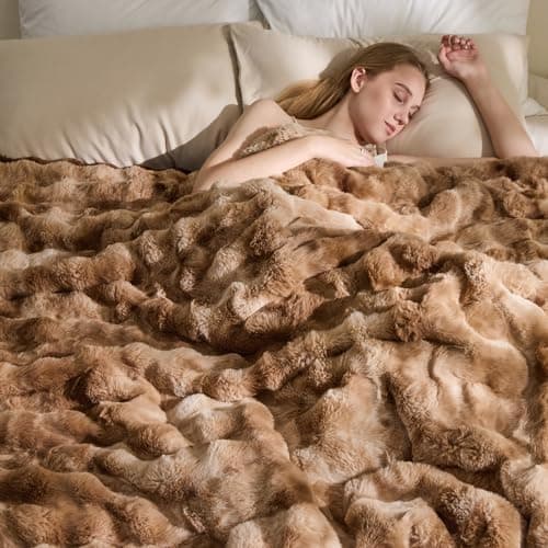 EMME Flauschige Wohndecke für Couch Kaninchen Plüsch Fleecedeckemercialwohndecke-sofa-decke-bubble-decke-wohndecke-flaus