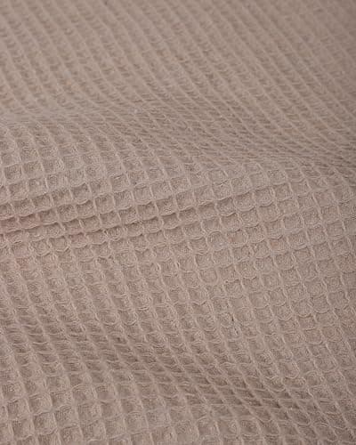 Premium Waffelpique Tagesdecke Grau 160x220cm - Leichte Sommerdecke für Bett und Sofa - 100% Baumwolle