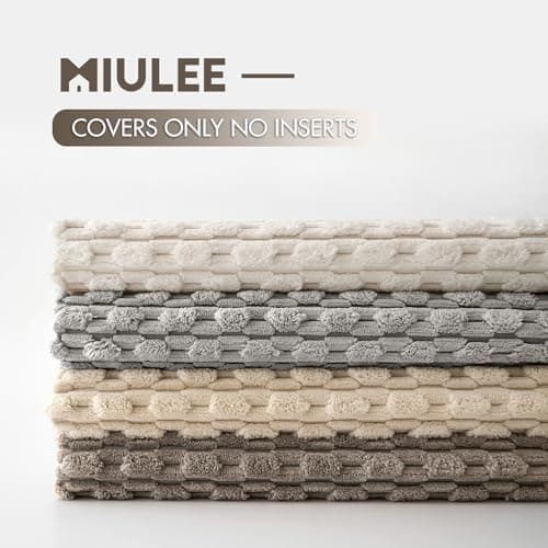 MIULEE 4er Set Dekorative Kissenhülle Wohnzimmer Schlafzimmer Orange Grün