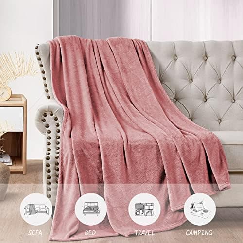 FARFALLAROSSA Oeko-TEX Flauschig Kuscheldecke 130x160 cm - Super Weiche Fleecedecke als Sofaüberwurf - Wohndecke Gelb OE