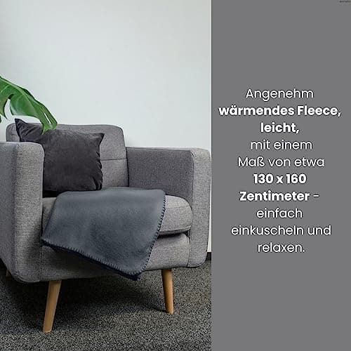 Wometo 2er Set Polar Fleecedecke OekoTex Lilaviolett Anti-Pilling Kettelrand