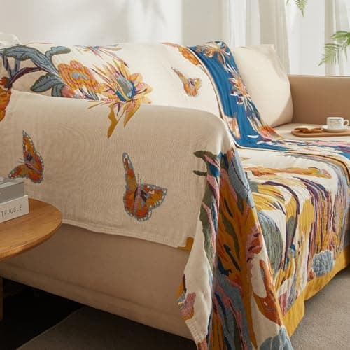 SOFTEXLY Boho Decke – Kuschelige Tagesdecke & Bettüberwurf 150x200cm, Aesthetic Design & Doppelseitige Musselin, Ideal f