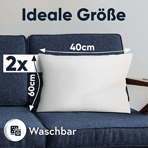 Moon 2er Pack Nonwoven Füllkissen - Festes Gehalte - 40x40cm - OEKO-TEX Standard 100 -Ideal für Möbelneuverputzung und C