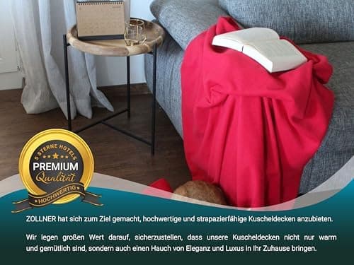 ZOLLNER Kuscheldecke in 130x170 cm - kuschelige und langlebige Fleecedecke - antistatisch und Oeko Tex® Zertifiziert