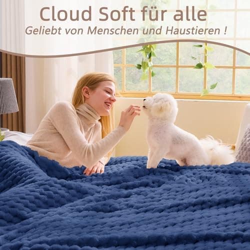 Vielit Ultraweiche Kuscheldecke Flauschig Rot – Warme & Gemütliche Couch & Sofadecke, Atmungsaktiv & Pflegeleicht, OEKO-