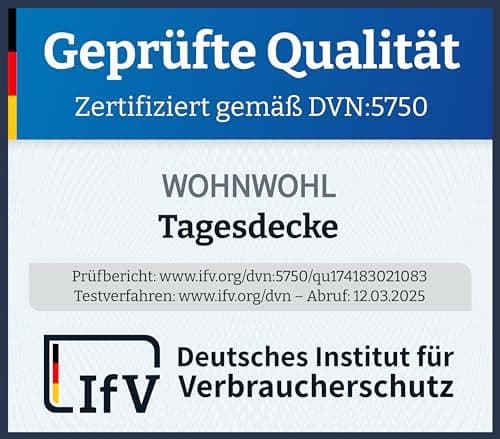 Tagesdecke Grau 100% Baumwolle Pflegeleicht Sommerdecke