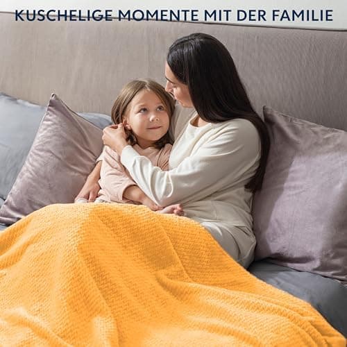 Dreamzie - Flauschig Fleecedecke 100% Polyester - Weicher Haptik - Lila - Kuscheldeko für Sofa und Bett - Großformat 130