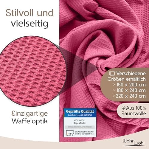 Tagesdecke Grau 100% Baumwolle Pflegeleicht Sommerdecke