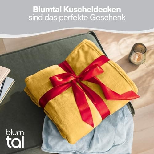 Blumtal wohndecke Anthrazit - flauschig - Oeko-TEX zertifiziert - 130x150 cm - Couch & Wohnzimmernutzung - Fliesdecke -
