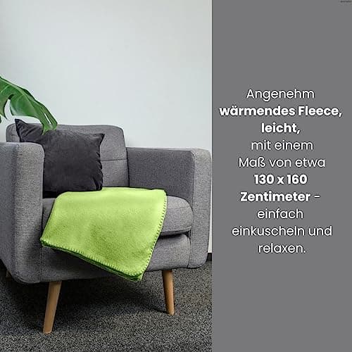 Wometo 2er Set Polar Fleecedecke OekoTex Lilaviolett Anti-Pilling Kettelrand
