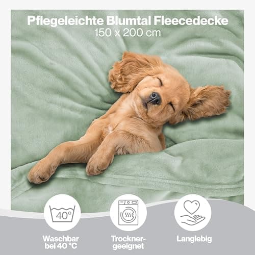 Blumtal wohndecke Anthrazit - flauschig - Oeko-TEX zertifiziert - 130x150 cm - Couch & Wohnzimmernutzung - Fliesdecke -