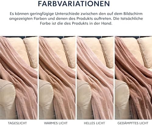 Dreamzie - Flauschig Fleecedecke 100% Polyester - Weicher Haptik - Lila - Kuscheldeko für Sofa und Bett - Großformat 130