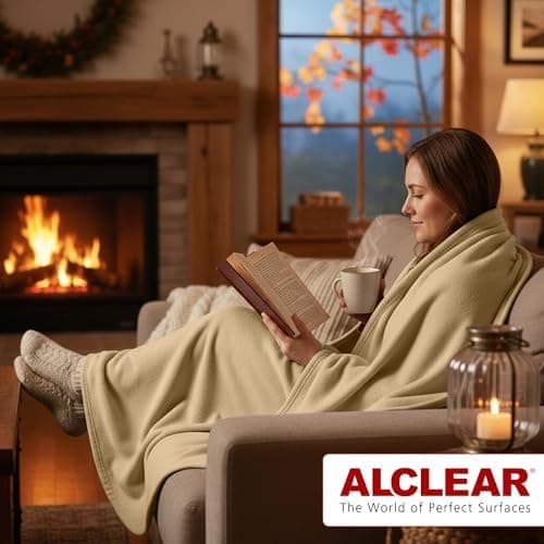 ALCLEAR Schokobraun Fleecedecken 130x160 cm, über 200 g/m2, SOFAGEDECKE DECKE Wohndecke Picknickdecke OEKO-TEX