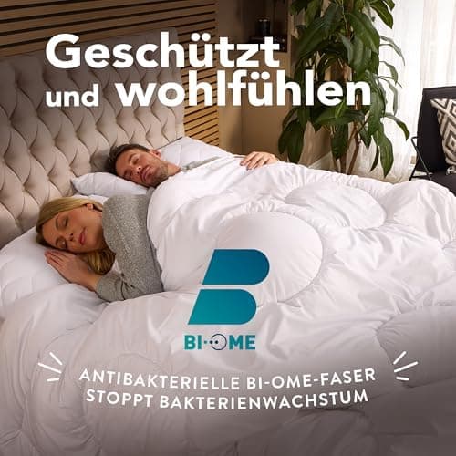 John Cotton Night Cloud Bettdecke 155x220 - Premium Klasse Steppdecke für Allergiker und Oeko-Test Zertifiziert - Weiche