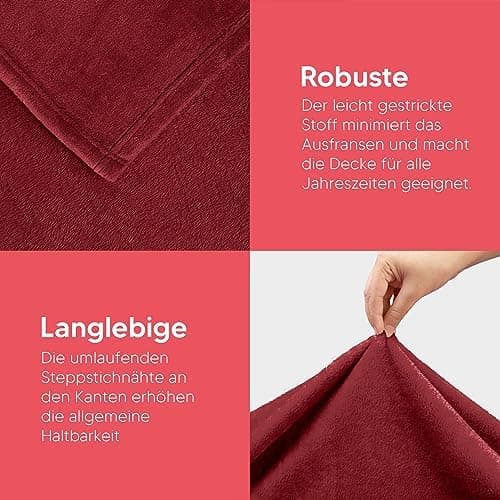 Utopia Bedding Kuscheldecke flauschig Warm für Winter und Sofa