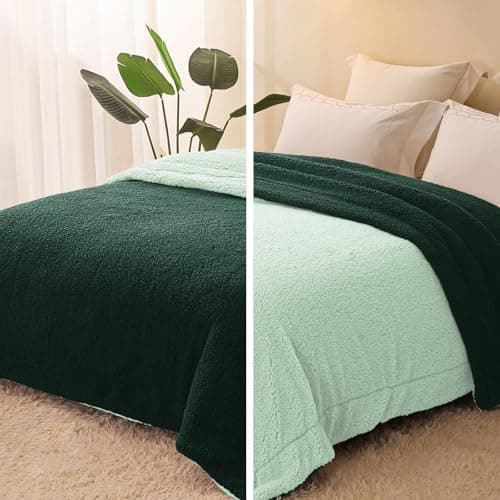 Exclusivo Mezcla Decke, Warme Kuscheldecke für Bett und Sofa, Tiefviolett/Lila 130x150 cm