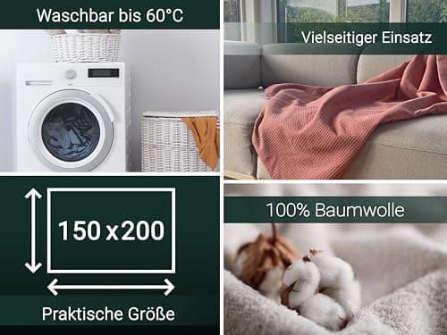 ZOLLNER Kuscheldecke in 150x200 cm - waschbar bis 60°C - Oeko Tex® zertifiziert OEKO-TEX STANDARD 100
ZOLLNER Kuscheldec