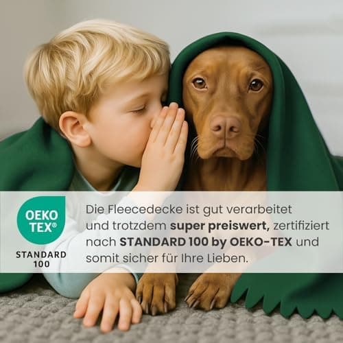 Wometo 3er Set Wave Fleecedecken 120x160 cm - Oeko-TEX ca. 300g weiche Fleece Decke Anti-Pilling grün