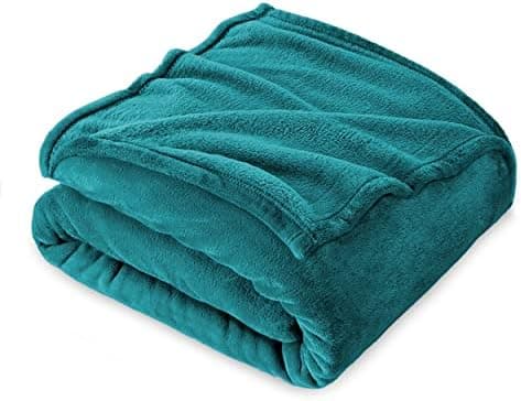 FARFALLAROSSA Oeko-TEX Flauschig Kuscheldecke 130x160 cm - Super Weiche Fleecedecke als Sofaüberwurf - Wohndecke Gelb OE
