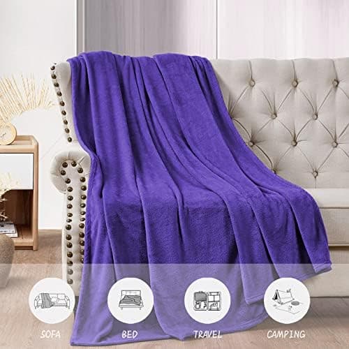 FARFALLAROSSA Oeko-TEX Flauschig Kuscheldecke 130x160 cm - Super Weiche Fleecedecke als Sofaüberwurf - Wohndecke Gelb OE