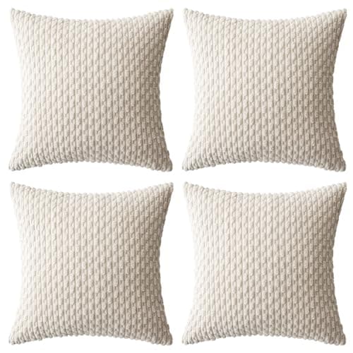 MIULEE 4er Set Dekorative Kissenhülle Wohnzimmer Schlafzimmer Orange Grün