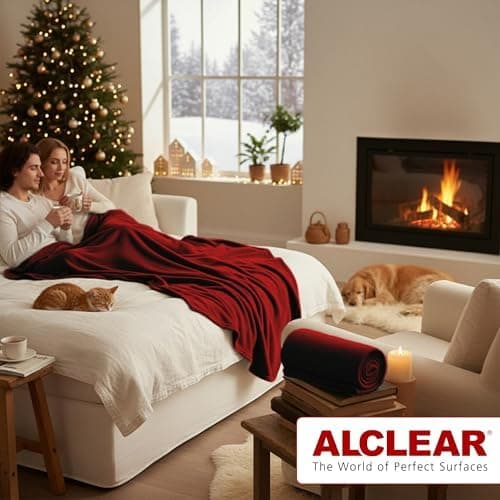 ALCLEAR Schokobraun Fleecedecken 130x160 cm, über 200 g/m2, SOFAGEDECKE DECKE Wohndecke Picknickdecke OEKO-TEX