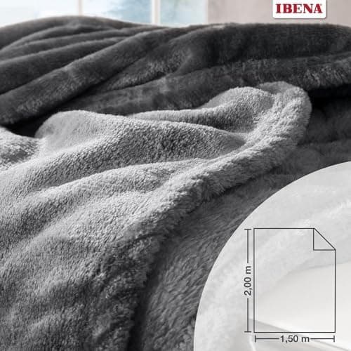 Ibena Kuscheldecke Olbia - flauschig, warm & waschbar, ideal für Kinder im Rose Farbton OEKO-TEX STANDARD 100  
Ibena Ku