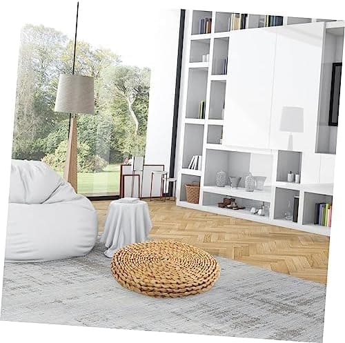 BESTOYARD Floor Pillow Handgewebtes Yoga-Sitzkissen Für Anfänger Rund Aus Stabilen Naturmaterialien Für Zuhause Und Yoga