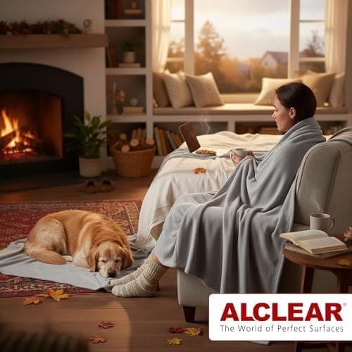 ALCLEAR Schokobraun Fleecedecken 130x160 cm, über 200 g/m2, SOFAGEDECKE DECKE Wohndecke Picknickdecke OEKO-TEX