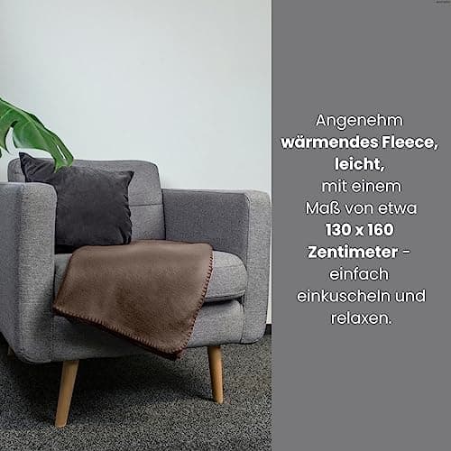 Wometo 2er Set Polar Fleecedecke OekoTex Lilaviolett Anti-Pilling Kettelrand