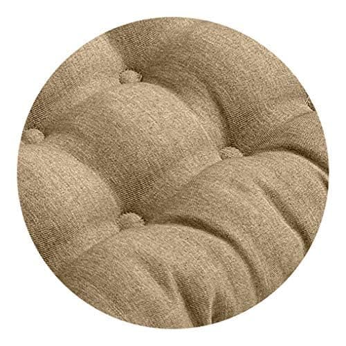 Wometo 4er Set Sitzkissen Stuhl OekoTex - beigeh ConfigurationManager Stuhlkissen Funktionales Polster mit Bändern OEKO-