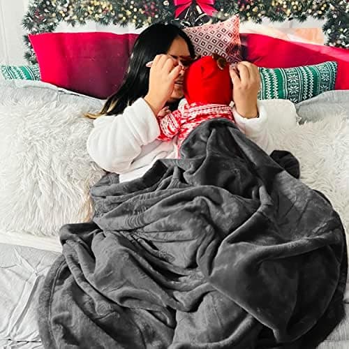 BEDSURE Wohndecke Warm Grau - Weich, Fleecedecke für Frauen, Couch Überwurf 150x200cm