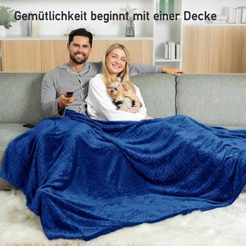 Winthome Kuscheldecke Flauschig Weich für Kinder geeignet, Warme Couchdecke Pflegeleicht, Kuschelige Fleecedecke für all