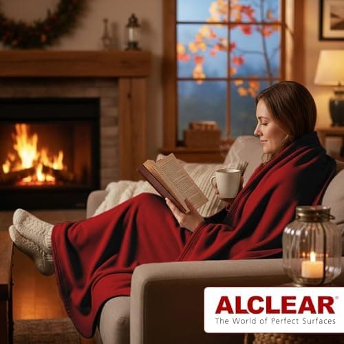 ALCLEAR Schokobraun Fleecedecken 130x160 cm, über 200 g/m2, SOFAGEDECKE DECKE Wohndecke Picknickdecke OEKO-TEX
