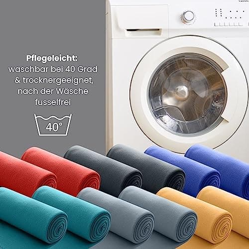 Wometo 2er Set Polar Fleecedecke OekoTex Lilaviolett Anti-Pilling Kettelrand