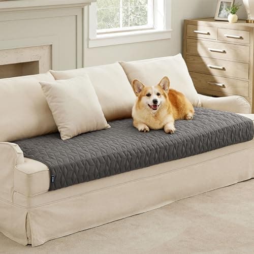 BEDSURE wasserdichte Hundedecke - 76x178 cm rutschfeste Schutzmatte für Couch, waschbar und kratzfest, Grau OEKO-TEX STA