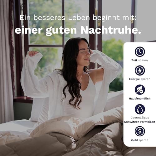 Zelesta Easybed 135x200 Bettendecke 4 Jahreszeiten - Perfect für Alle Altersgruppen im Haus - Waschbare Steppdecke ohne