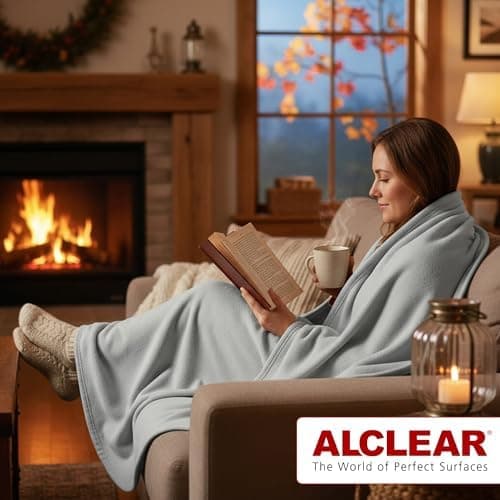 ALCLEAR Schokobraun Fleecedecken 130x160 cm, über 200 g/m2, SOFAGEDECKE DECKE Wohndecke Picknickdecke OEKO-TEX