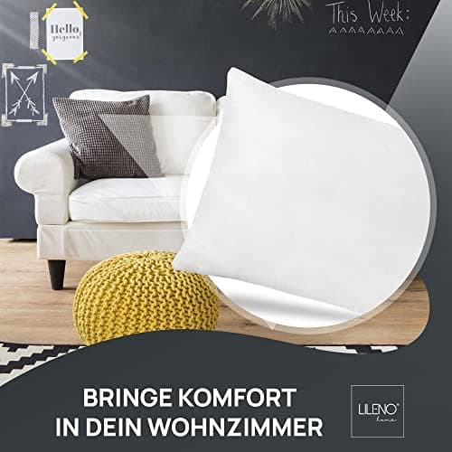 LILENO HOME Federkissen 40x40 cm - perfekt für Allergiker und Kinder - Federkernkissen mit 300 g Federkern-Profil für tr
